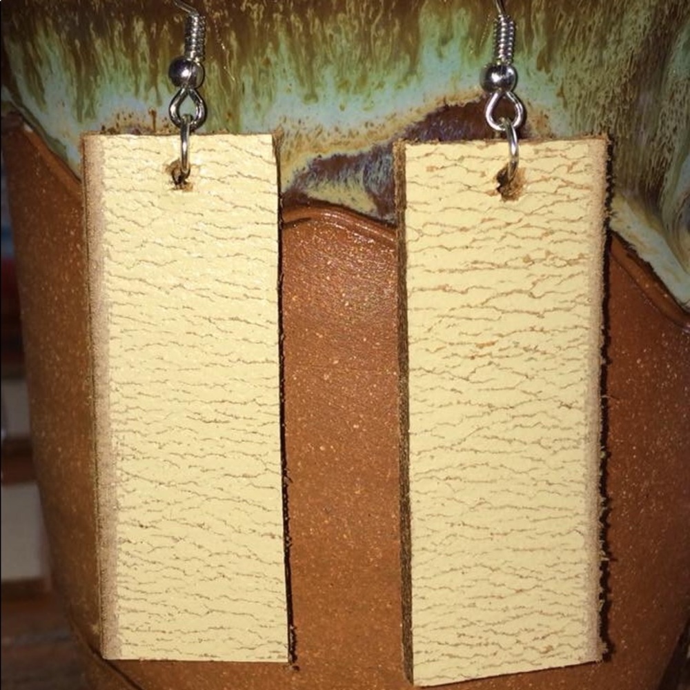 Upcycled Leather Earrings